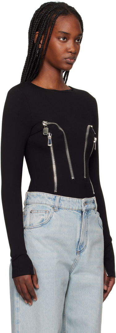 Krop Area AREA Long Sleeve Zipper Bodysuit Sort | RS25AWTP0064FA01, 1