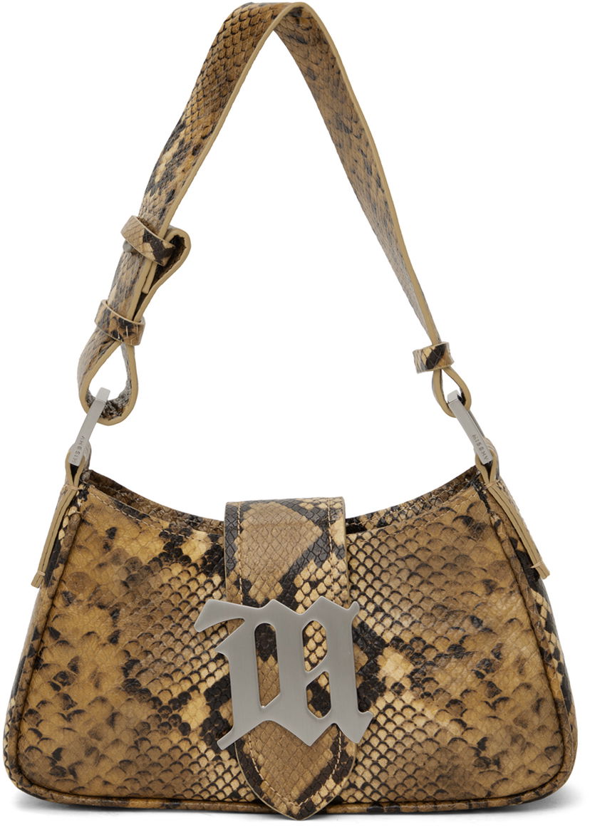 Skuldertaske MISBHV Snake-Embossed Bag Brun | 240A431