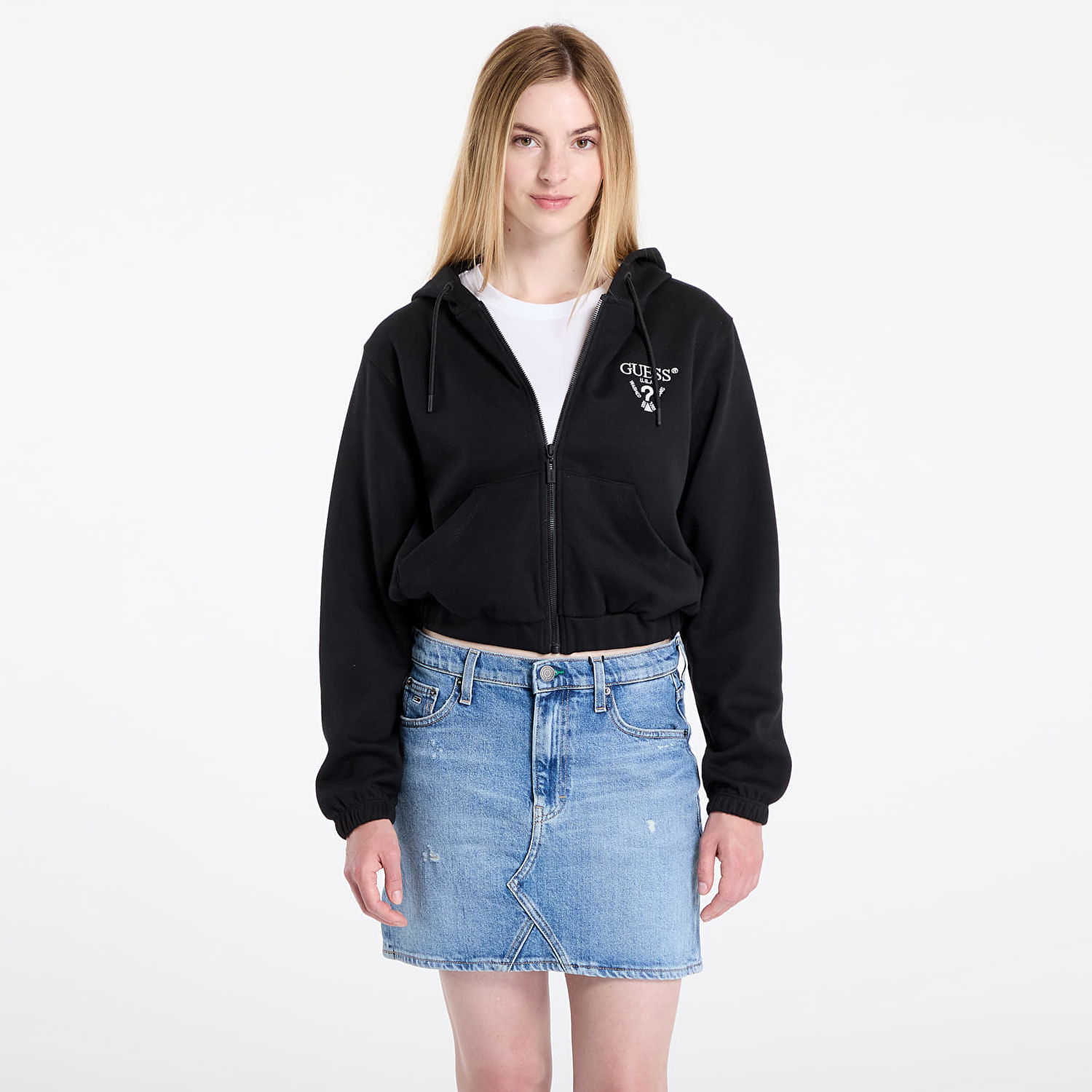 Sweatshirt GUESS GUESS Roberta Full Zip Crop Sweatshirt Sort | V5RQ20KC3D2-FJ8N, 0
