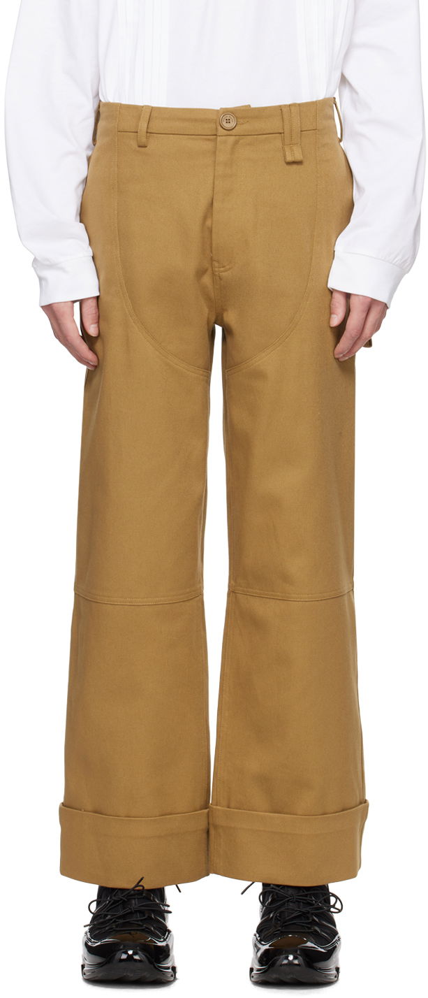 Bukser Simone Rocha Simone Rocha Four-Pocket Wide-Leg Trousers Brun | 4101 1074