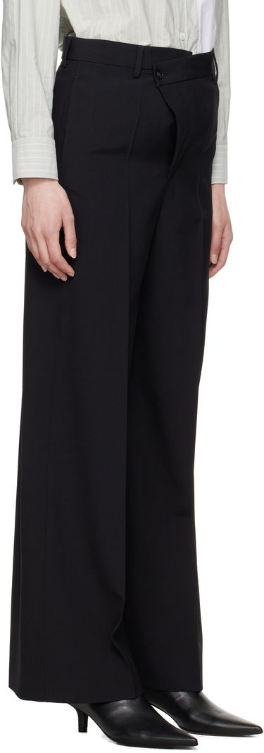 Bukser Maison Margiela MM6 Maison Margiela Light Wool Blend Wide Leg Trousers Sort | S62KB0222 M35436, 1