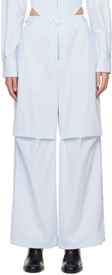 Bukser Dion Lee Flight Zippered Wide-Leg Trousers Blå | C2187PS24, 0