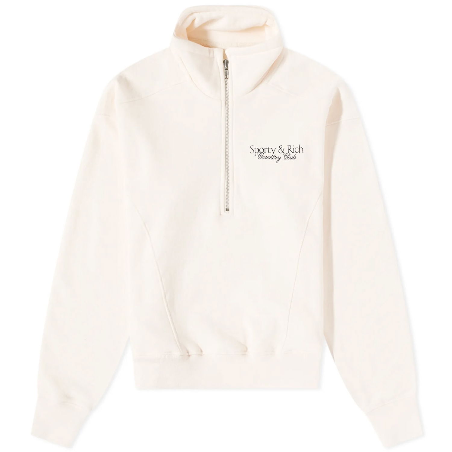 Sweatshirt Sporty & Rich Country Club Quarter Zip Sweatshirt Hvid | QZ831CR, 0