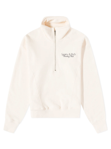 Sweatshirt Sporty & Rich Country Club Quarter Zip Sweatshirt Hvid | QZ831CR