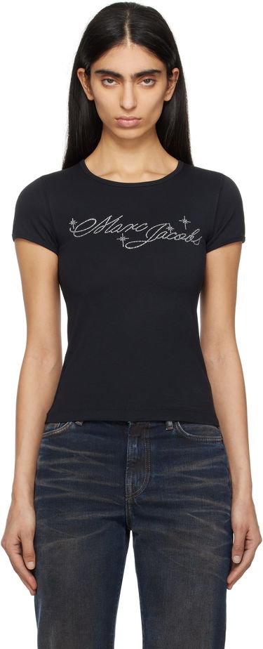T-shirt Marc Jacobs Marc Jacobs Charm Logo Shrunken T-Shirt Sort | 2S5RTP025C07, 0
