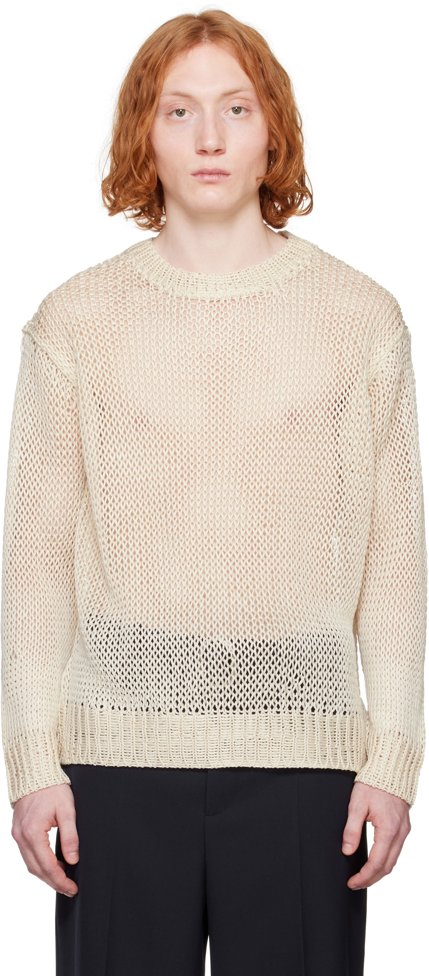 Sweater Jil Sander Jil Sander Crew-Neck Sweater Beige | J22GP0233_J16135, 0