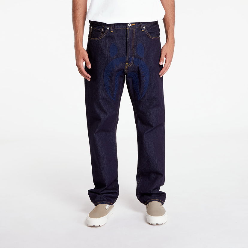 Jeans BAPE A BATHING APE Shark 13 Oz Denim Pants Indigo Mørkeblå | 001DPK801004M ING
