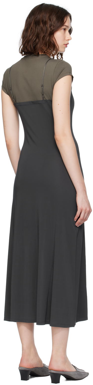 Kjole Acne Studios Acne Studios Layered Jersey Midi Dress Grå | A20796-, 2