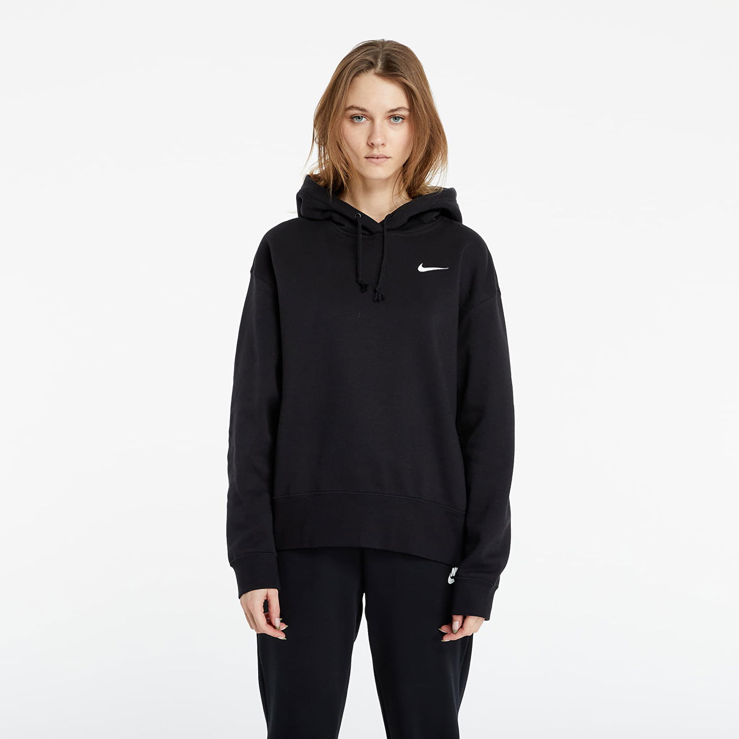 Sweatshirt Nike Sportswear Fleece Hoodie Sort | CZ2590-010, 1