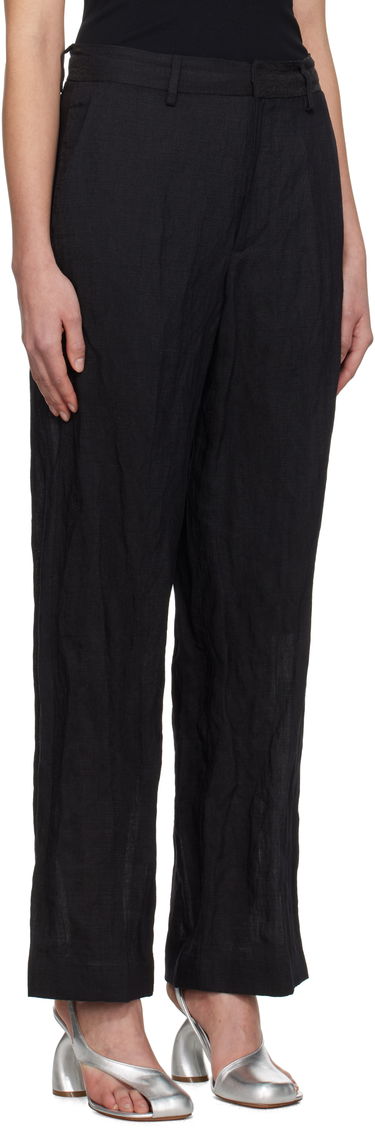 Bukser Maison Margiela MM6 Maison Margiela Crinkled Metallic Tailoring Trousers Sort | S52KA0521 M35253, 1
