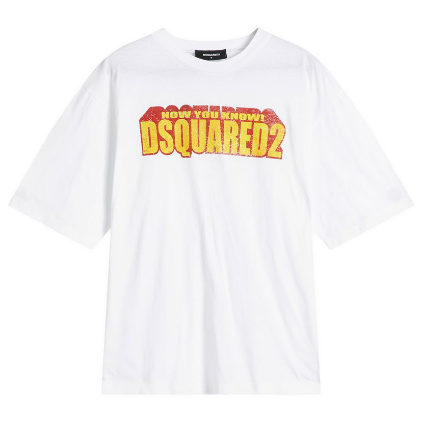 T-shirt DSQUARED2 Dsquared2 Loose Fit 3D Logo T-Shirt Hvid | S71GD1553-S23009-100