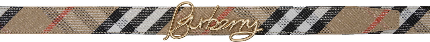 Bælter Burberry Burberry Check Signature Reversible Belt Beige | 8109683, 0