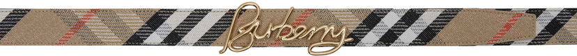 Bælter Burberry Burberry Check Signature Reversible Belt Beige | 8109683