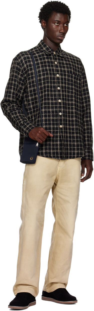 Skuldertaske Fred Perry Fred Perry Brentham Nylon Side Bag Mørkeblå | L9263, 3