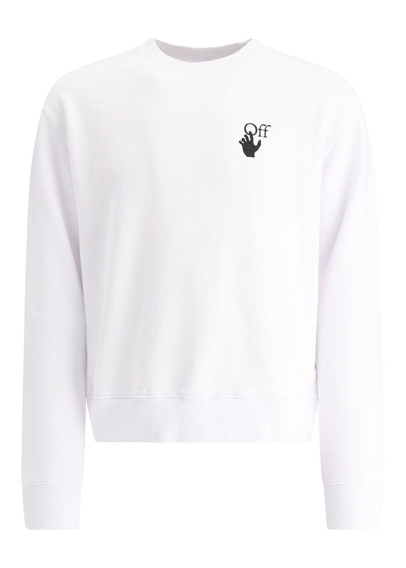 Sweatshirt Off-White Degrade Arrows Crewneck Sweatshirt Hvid | OMBA025F21FLE0060184