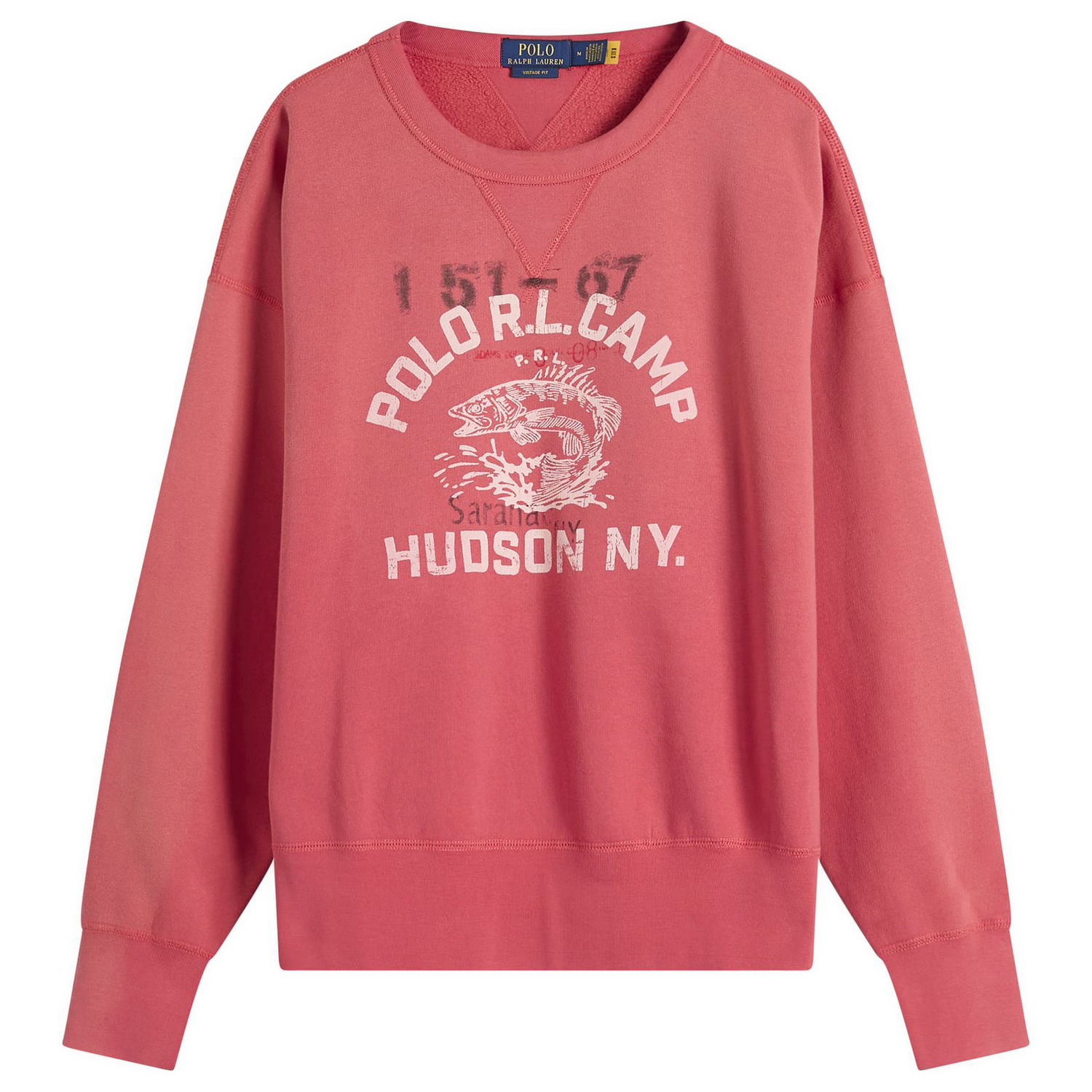 Sweatshirt Polo by Ralph Lauren Camp Sweatshirt with Fish and Hudson NY Graphic Rød | 710P05436-RED, 1