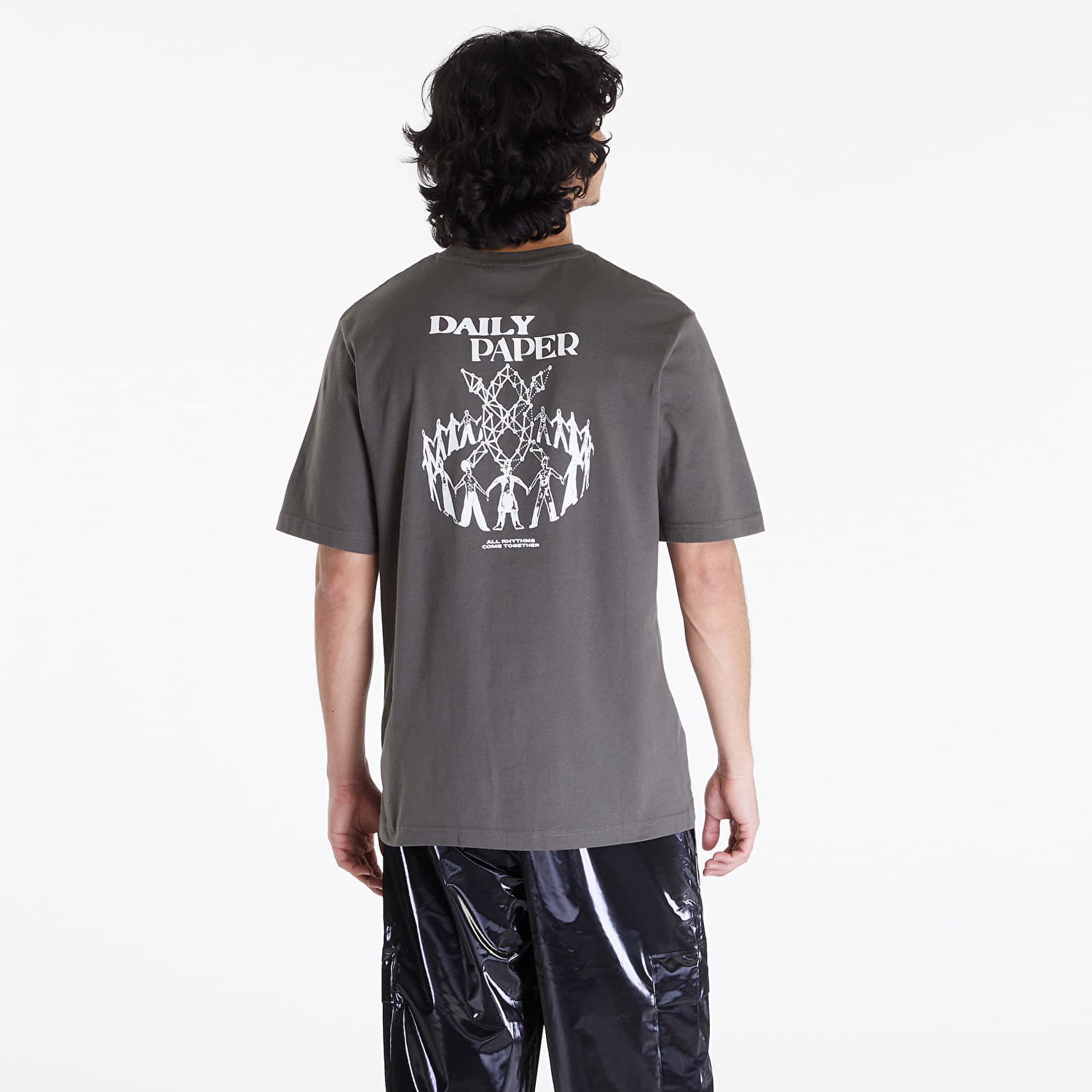 T-shirt DAILY PAPER Hand In Hand Short Sleeve Tee Grå | 2411102, 1