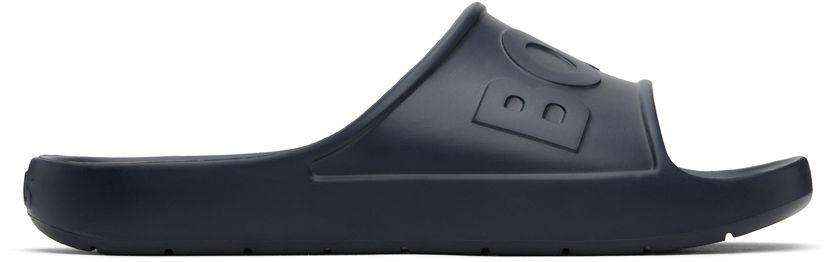 Sneakers og sko BOSS Embossed Logo Pool Slides Mørkeblå | 50498207