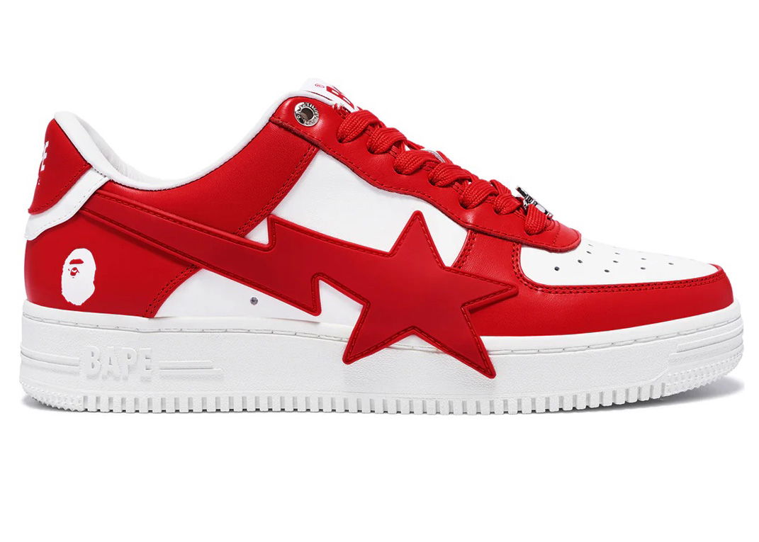 Sneakers og sko BAPE A Bathing Ape Bape Sta OS Red Rød | 1K30-191-306-RED/1K30-291-306-RED/001FWK301306M-RED, 0