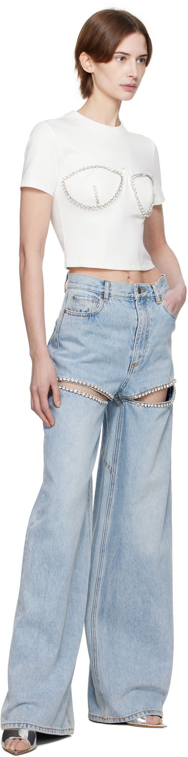 Jeans Area AREA Wide Leg Crystal Slit Jeans Blå | 0000P02213, 3
