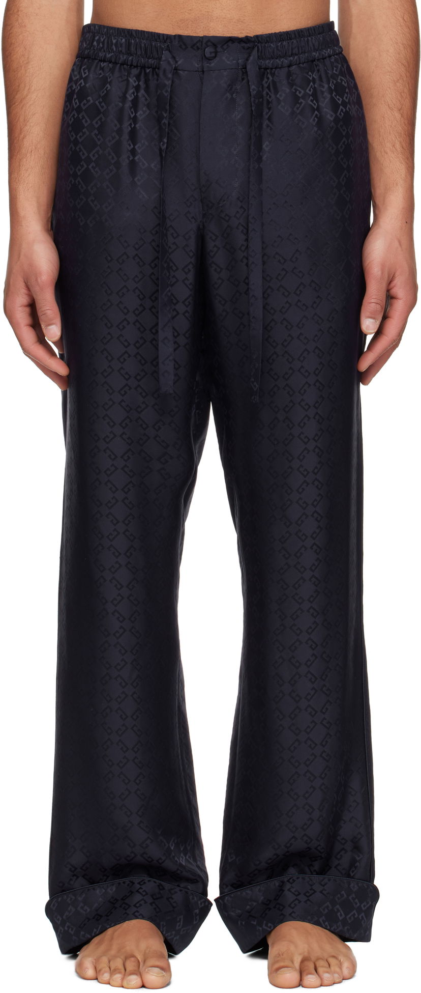 Bukser Givenchy Givenchy Monogram Jacquard Pyjama Pants Sort | BM51J015U4401