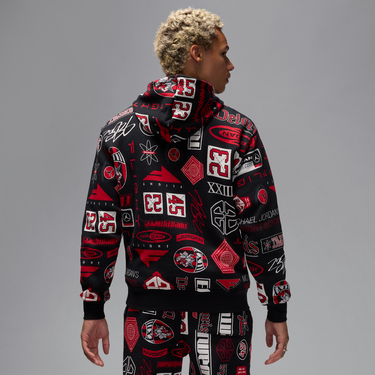 Sweatshirt Jordan Jordan Essentials Print Fleece Hoodie Sort | HM7254-010, 4