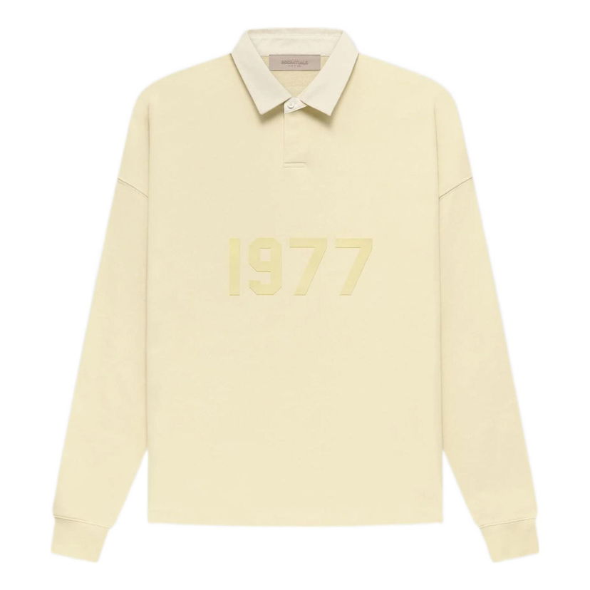Polo skjorte Fear of God Essentials Henley Rugby Polo Gul | FOG-FW22-338