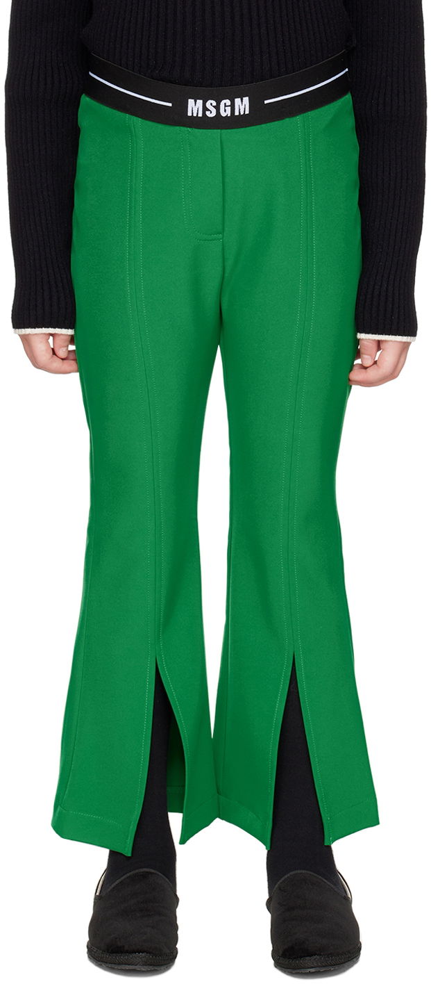 Bukser MSGM MSGM Kids Flared Trousers Grøn | MS029176