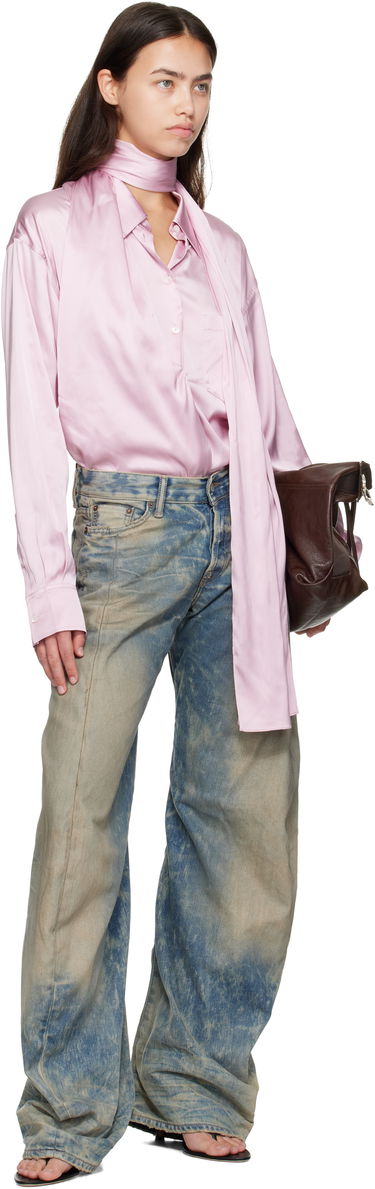 Skjorte Acne Studios Acne Studios Layered Satin Blouse Lyserød | AC0772-, 3