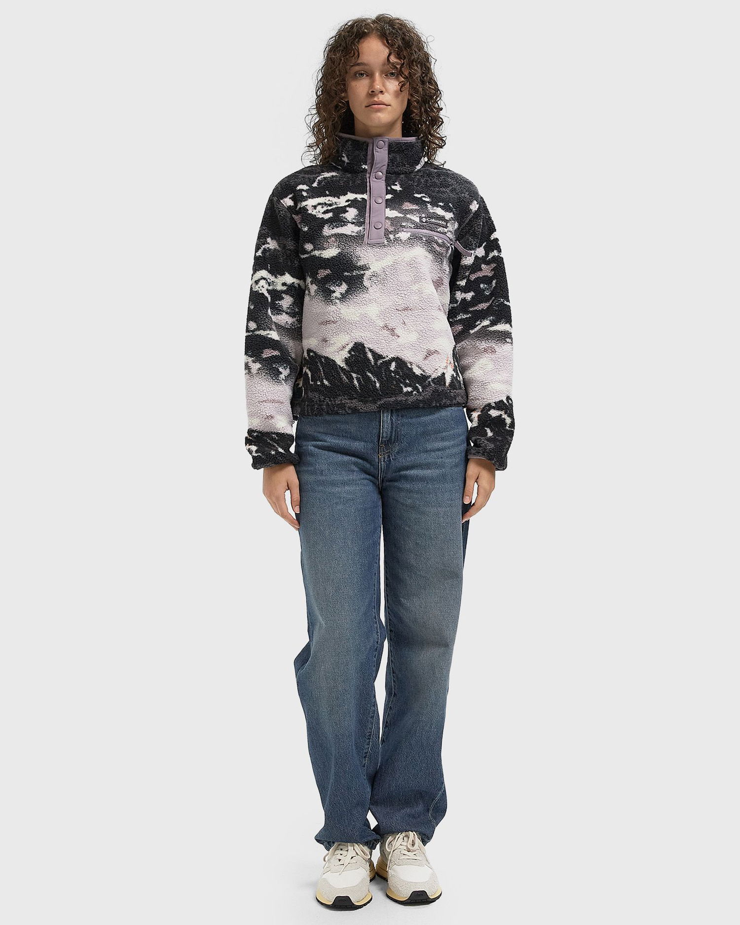 Sweater Columbia Helvetia II Printed Cropped Half Snap Fleece Lilla | 2098501554, 1