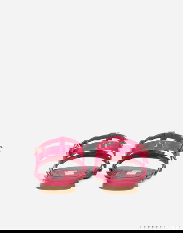 Tilbehør Dolce & Gabbana Dolce & Gabbana Leather T-Strap Sandals Lyserød | D11155A132880411, 2