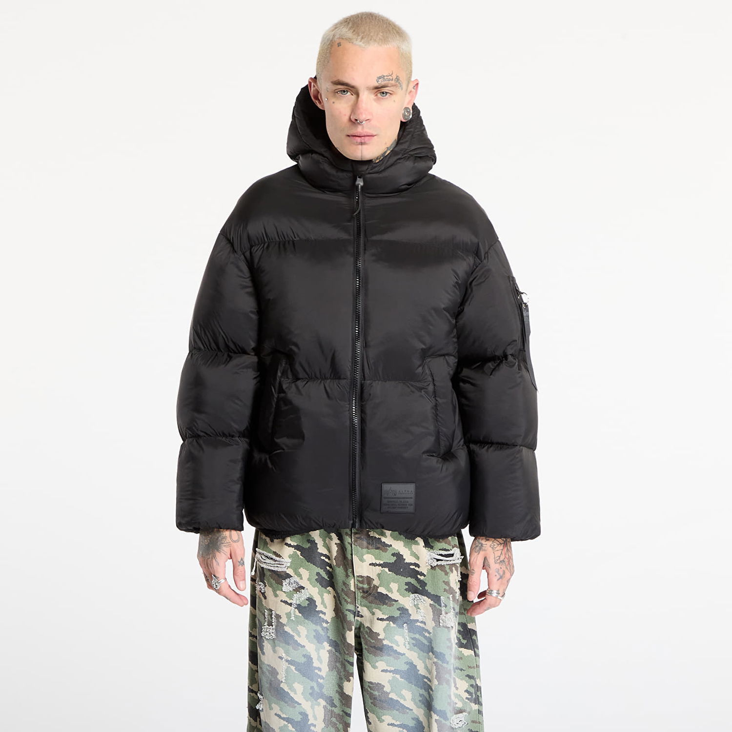 Bomberjakke Alpha Industries Cloud Puffer Bomber Jacket Sort | 148130-03, 0