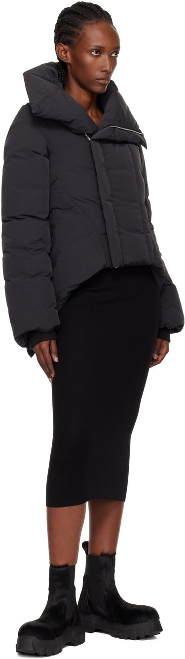 Puffer jakke Rick Owens Rick Owens Concordians Naska Duvet Asymmetric Collar Down Jacket Sort | RP02E4746 MTD1, 3