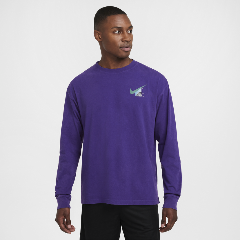 T-shirt Nike Max90 Basketball Long Sleeve T-Shirt Lilla | HF6195-504