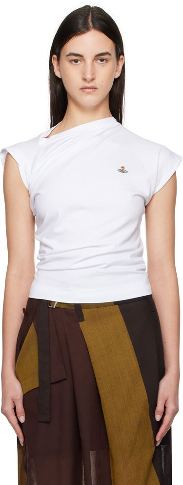 Tanktop Vivienne Westwood Vivienne Westwood Hebo Draped T-Shirt Hvid | 1504000A-J001M-, 0