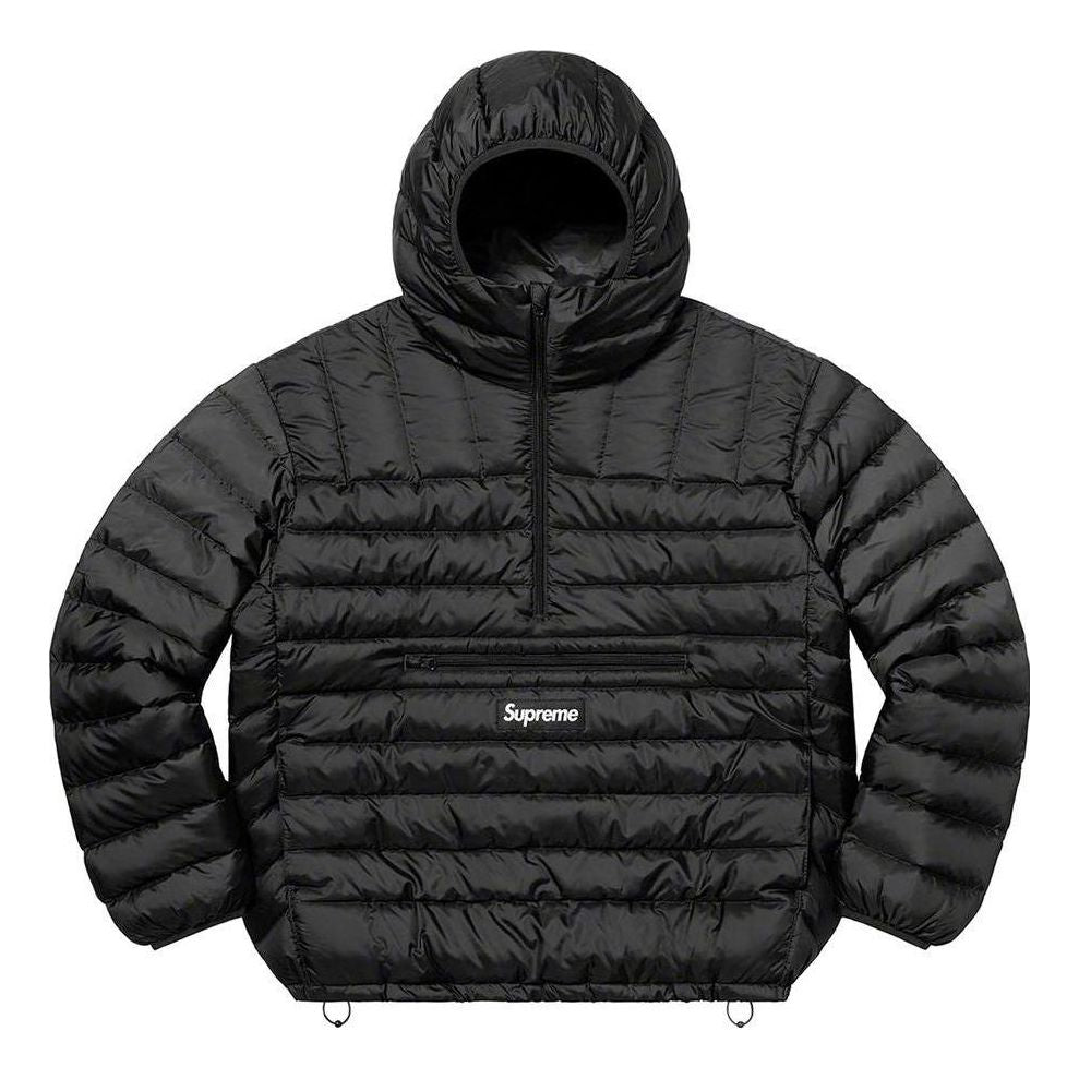 Puffer jakke Supreme Hooded Down Pullover Sort | SUP-FW22-170, 0