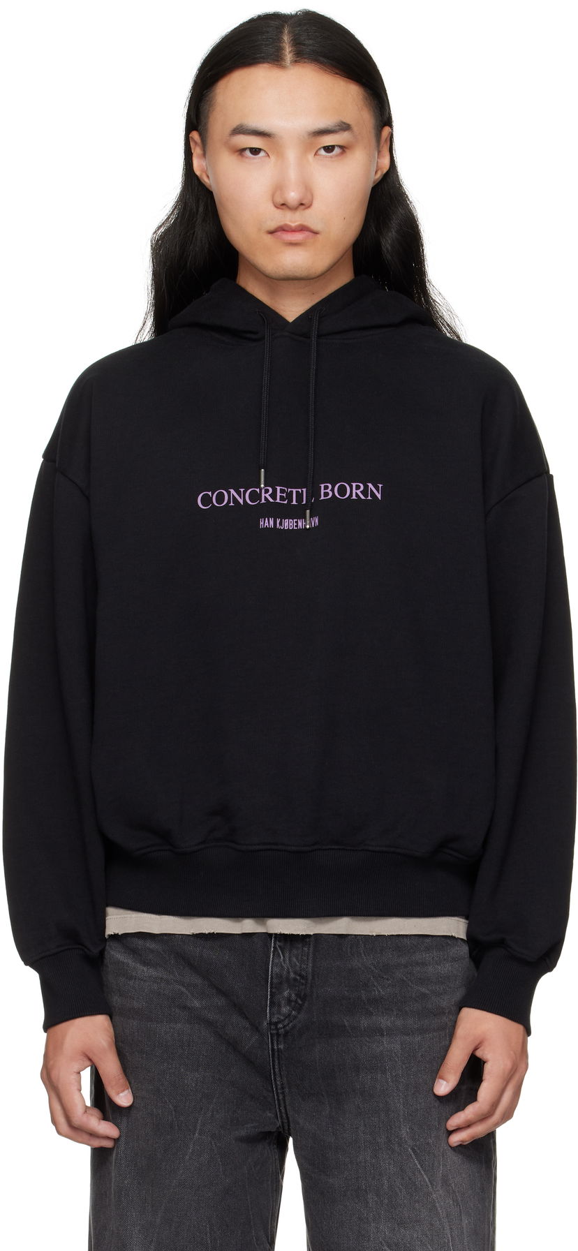 Sweatshirt Han Kjøbenhavn Han Kjobenhavn Logo Oversized Hoodie Sort | M-134727