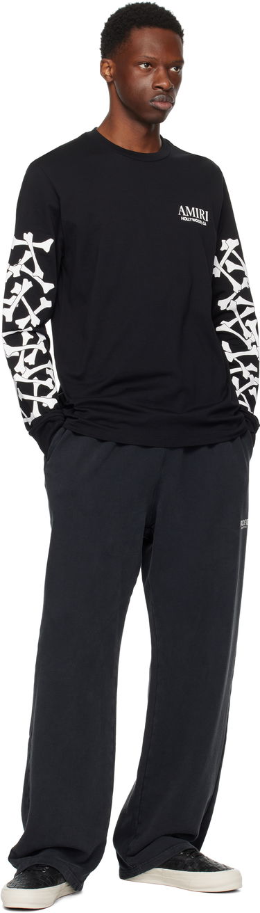 T-shirt AMIRI Stacked Bones Graphic Long Sleeve T-Shirt Grå | AMJYTE1076, 3