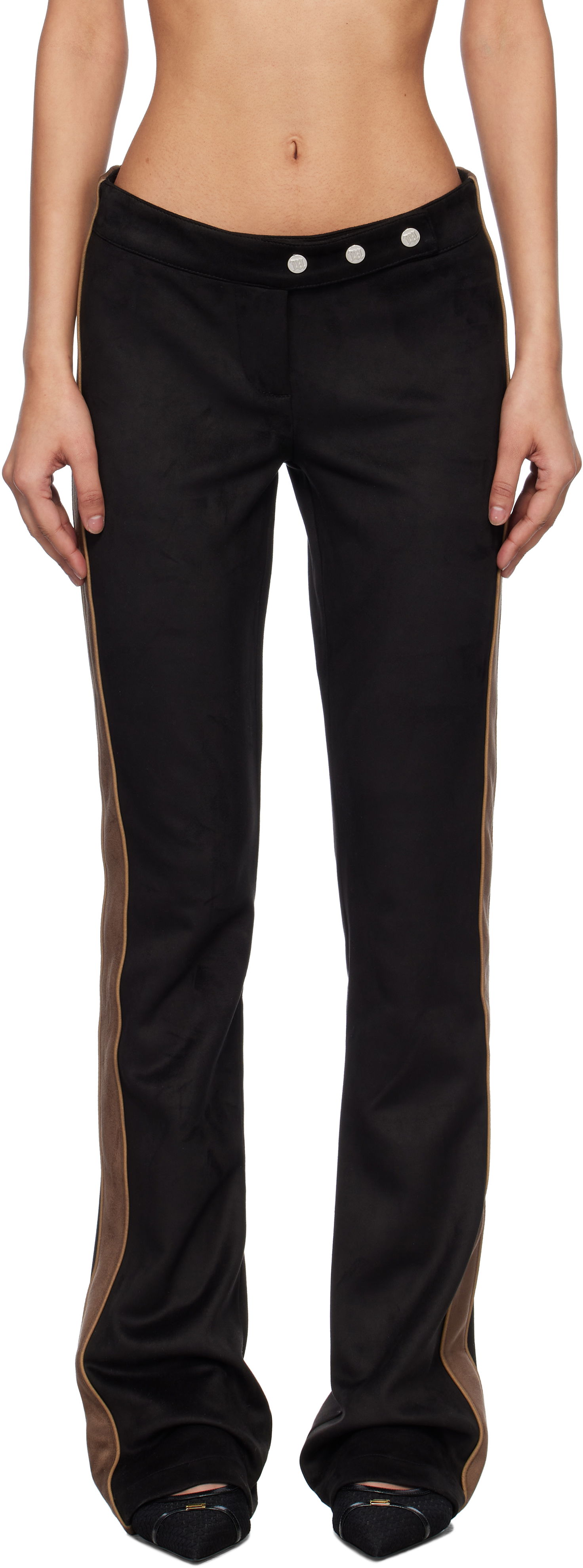 Joggingbukser MISBHV MISBHV Moto Faux-Suede Trousers Sort | 250W303, 0