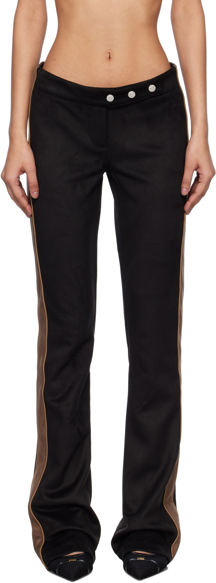 Joggingbukser MISBHV MISBHV Moto Faux-Suede Trousers Sort | 250W303