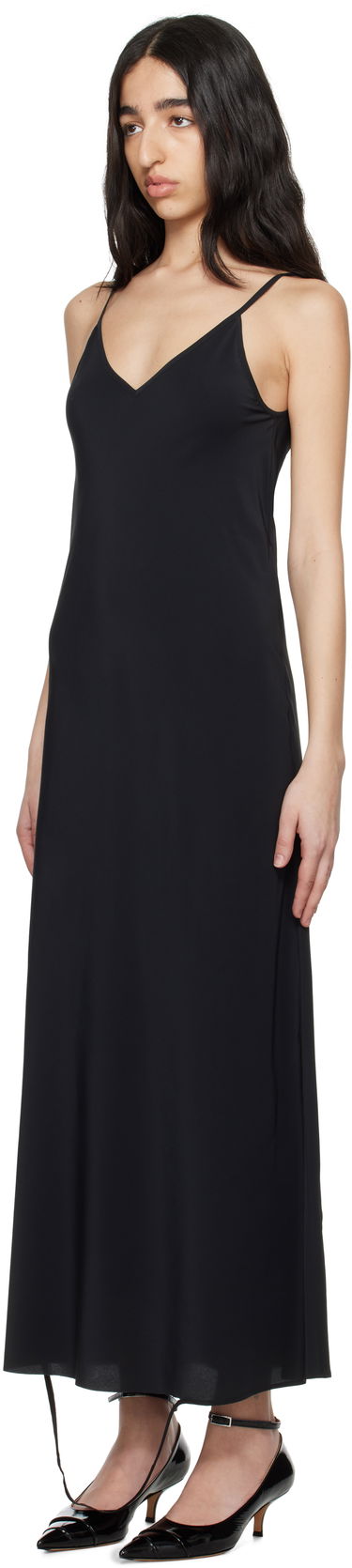 Kjole Maison Margiela MM6 Maison Margiela Silk Maxi Slip Dress Sort | S62DG0047 M35441, 3