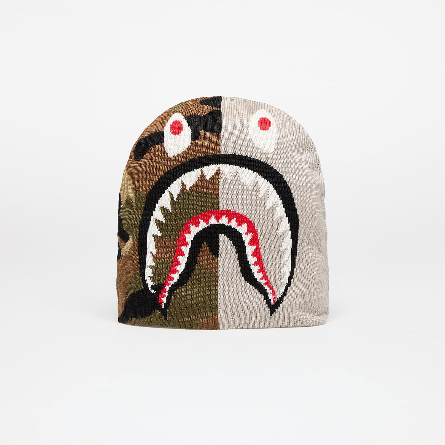 Beanie BAPE Shark Knit Hat Beige | 001HTK701006M GRA, 0