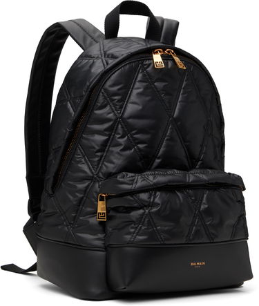 Rygsæk Balmain Balmain Quilted Diamond Backpack Sort | EM1GE150TTNY, 1