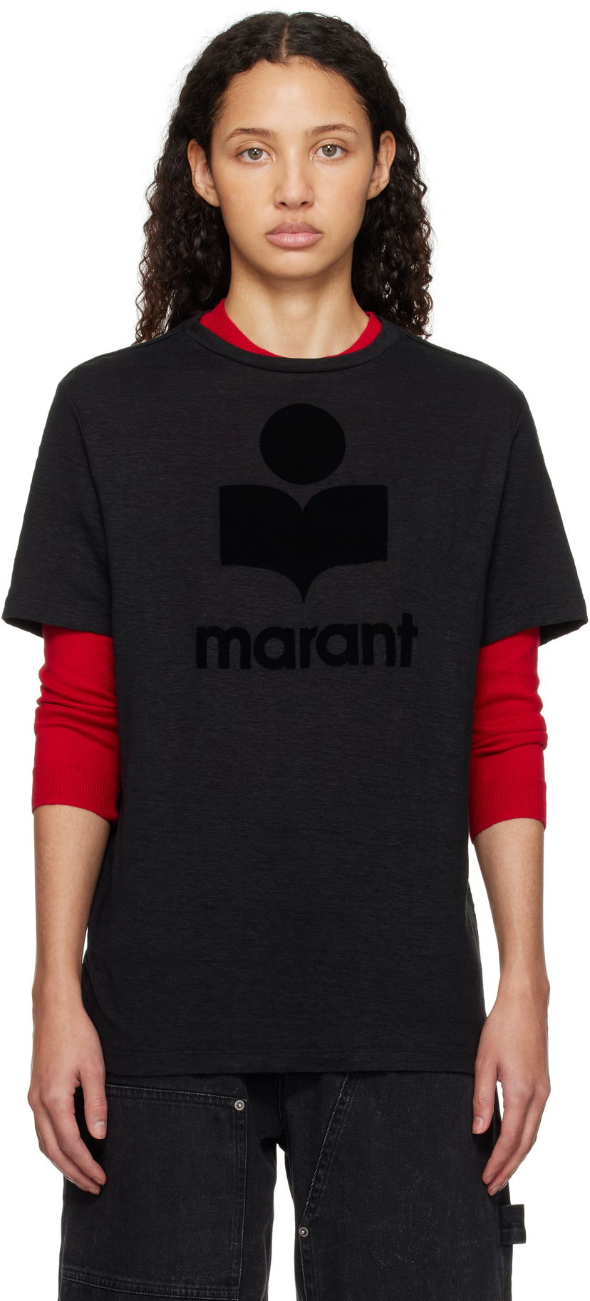 T-shirt Isabel Marant Étoile Isabel Marant Etoile Zewel T-Shirt Sort | TS0001FB-A1N09E