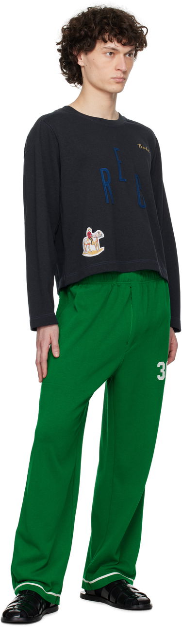Crop top Bode Bode Rec Pullover Sweatshirt Mørkeblå | MRS25CS057, 3