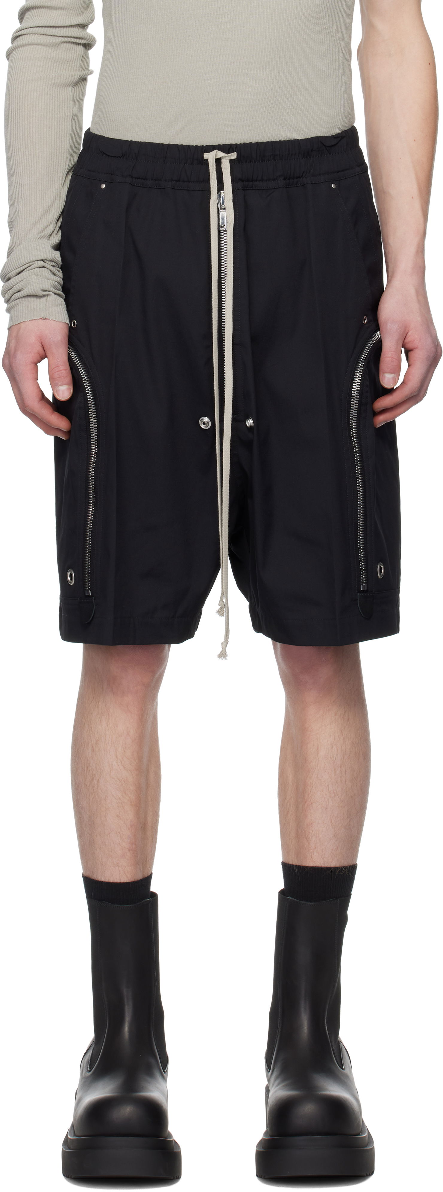 Shorts Rick Owens Rick Owens Hollywood Heavy Bauhaus Bela Shorts Sort | RU01E5392 TE, 0