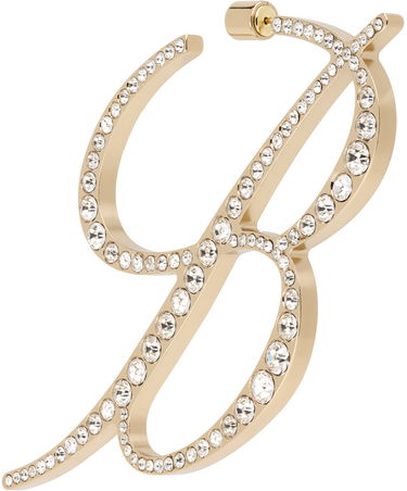 Øreringe Blumarine Crystal-Embellished "B" Monogram Single Earring Metalisk | P444W062A, 1