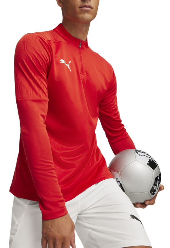 T-shirt Puma teamFINAL Training 1/4 Zip Top Rød | 658551-01