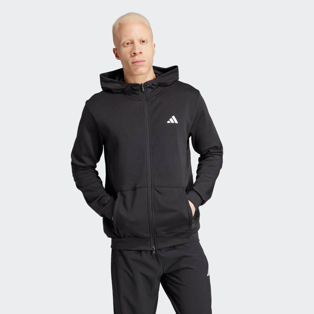 Sweatshirt adidas Performance Pump Workout Hoodie Sort | IT4308, 0