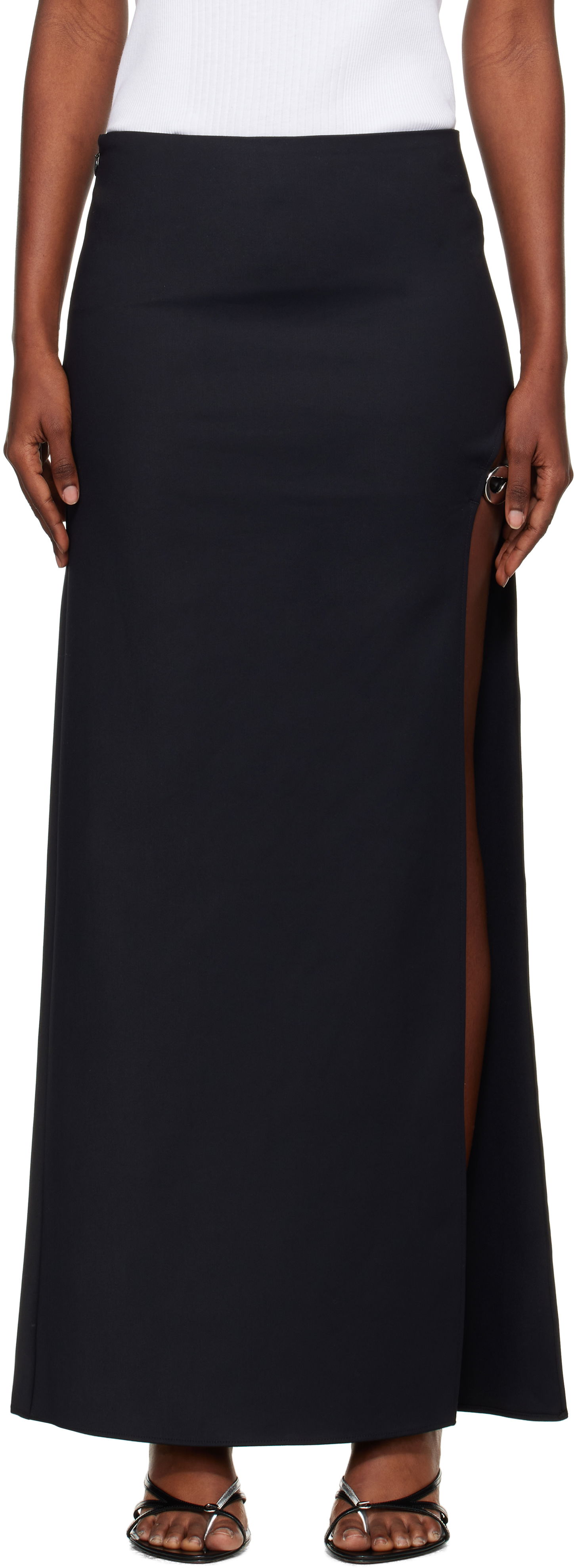 Nederdel Coperni Coperni Garter Belt Maxi Skirt Sort | COPJ100F2043, 0
